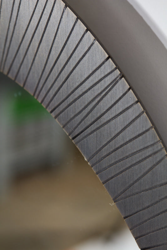 Small Como Oval Mirror, Etched