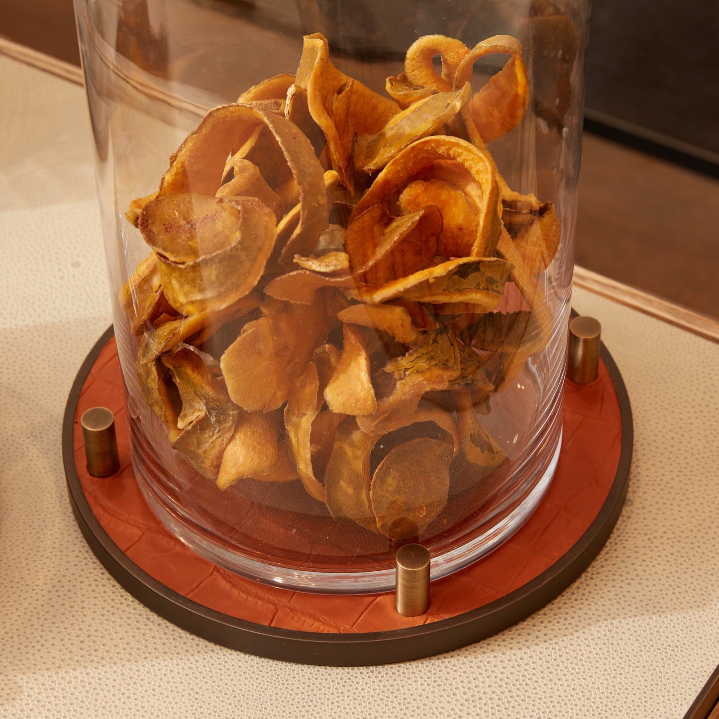 Candle Holder, Leather