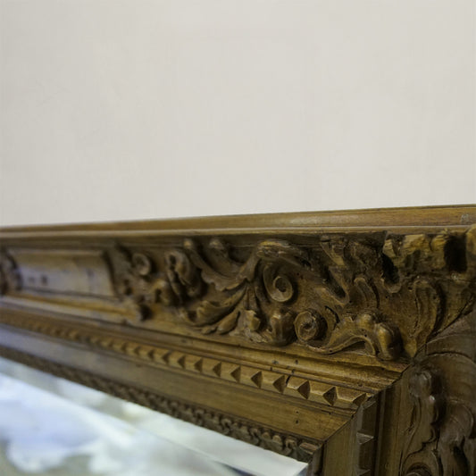 Antique Pine Carved Mirror