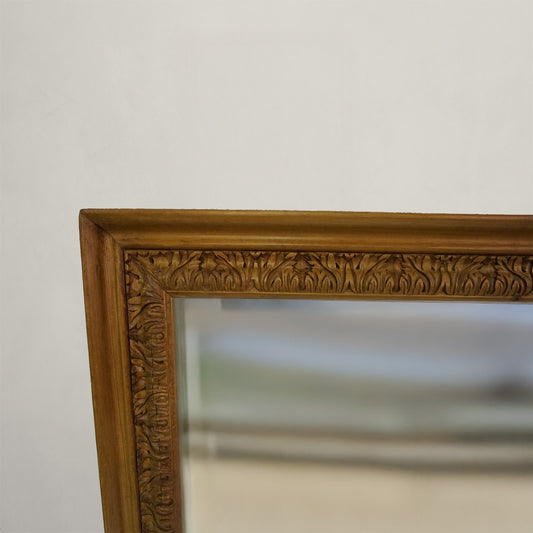 Antique Carved Pine Mirror