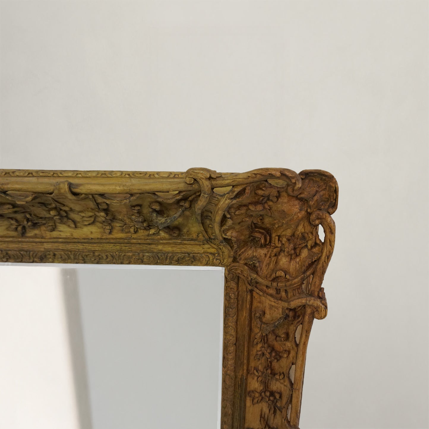 Antique Pine Carved Mirror