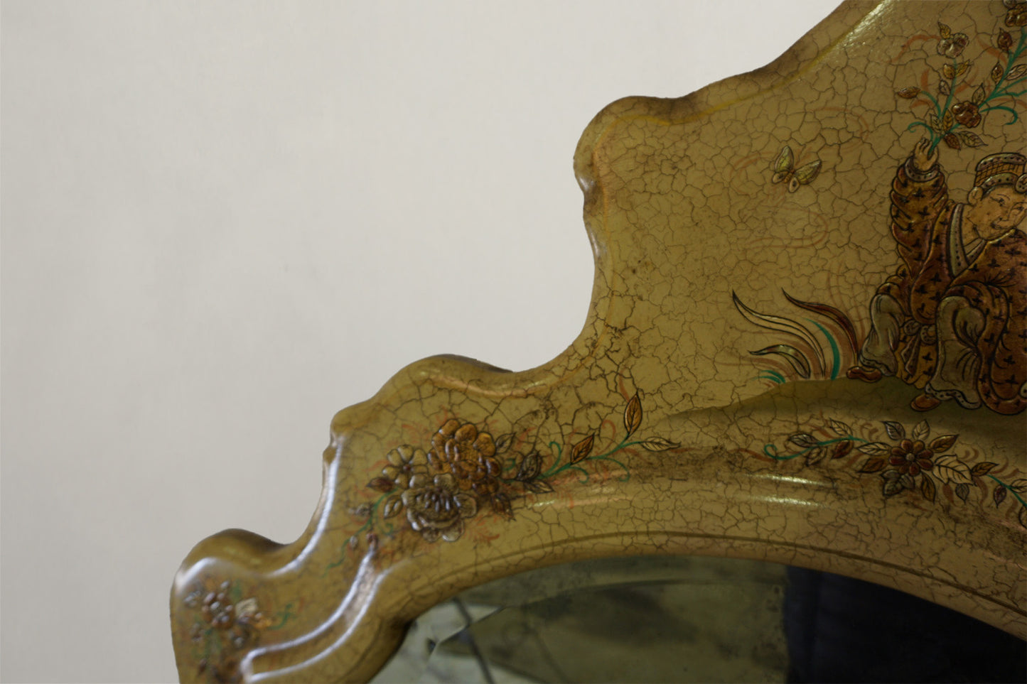 Ivory Chinoiserie Decorative Mirror