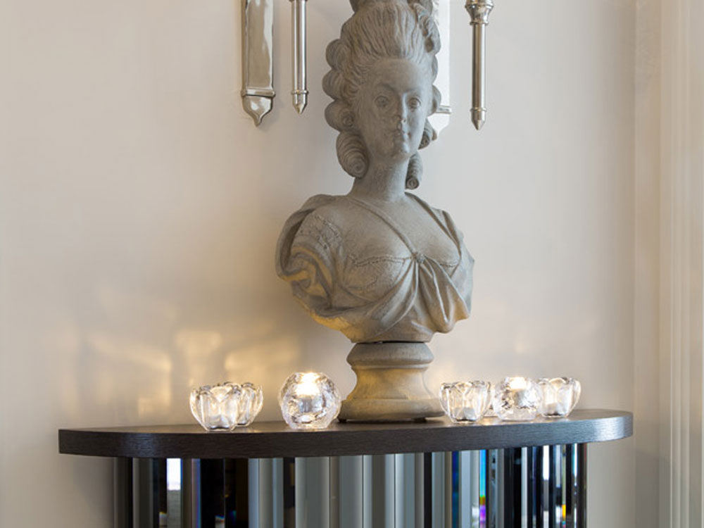 Linea Console Table, Demi Lune