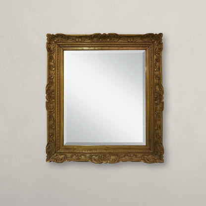 Floral Relief Carved Mirror
