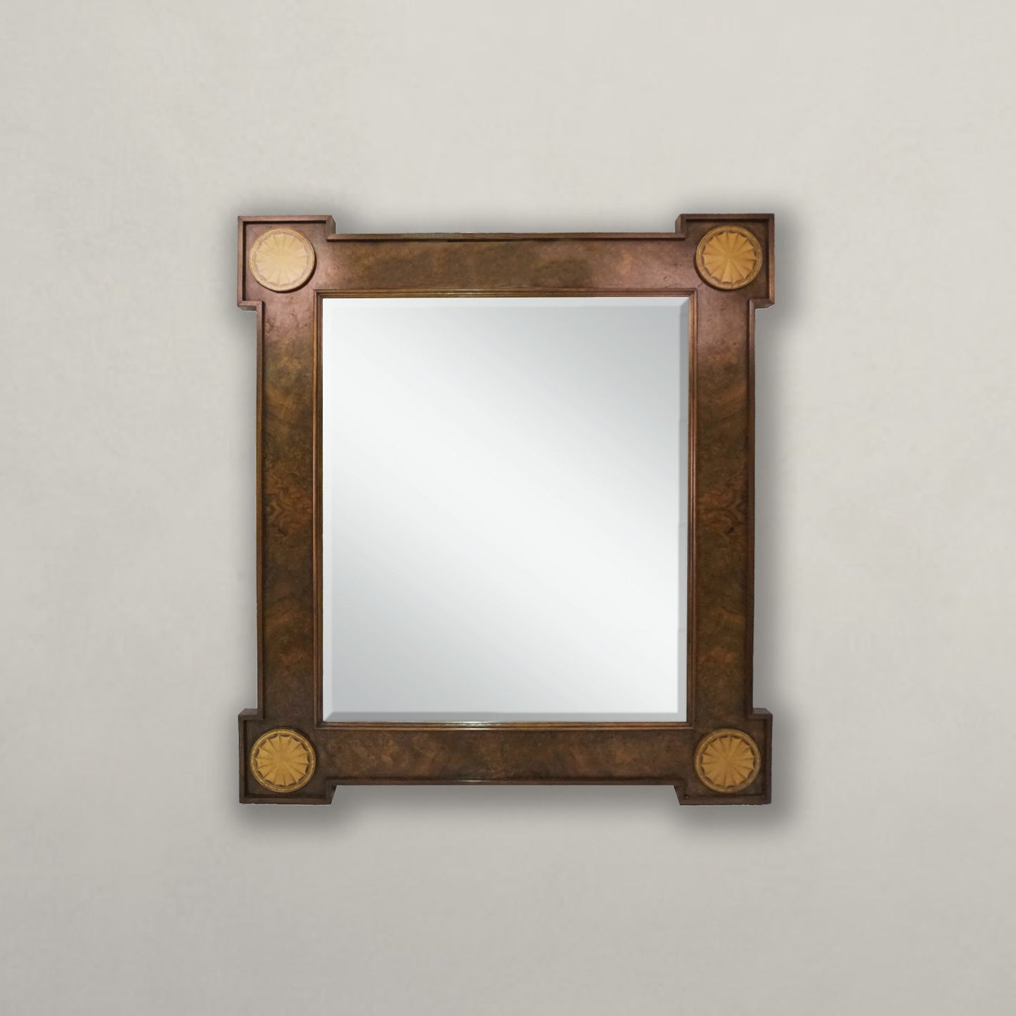 Colonial Walnut Fan Mirror