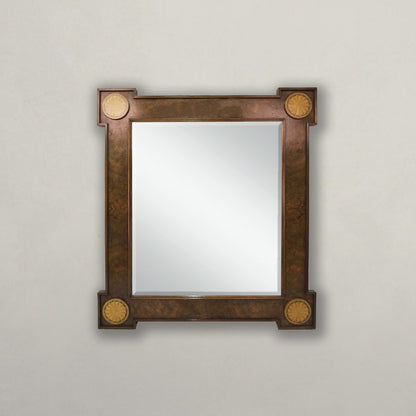 Colonial Walnut Fan Mirror