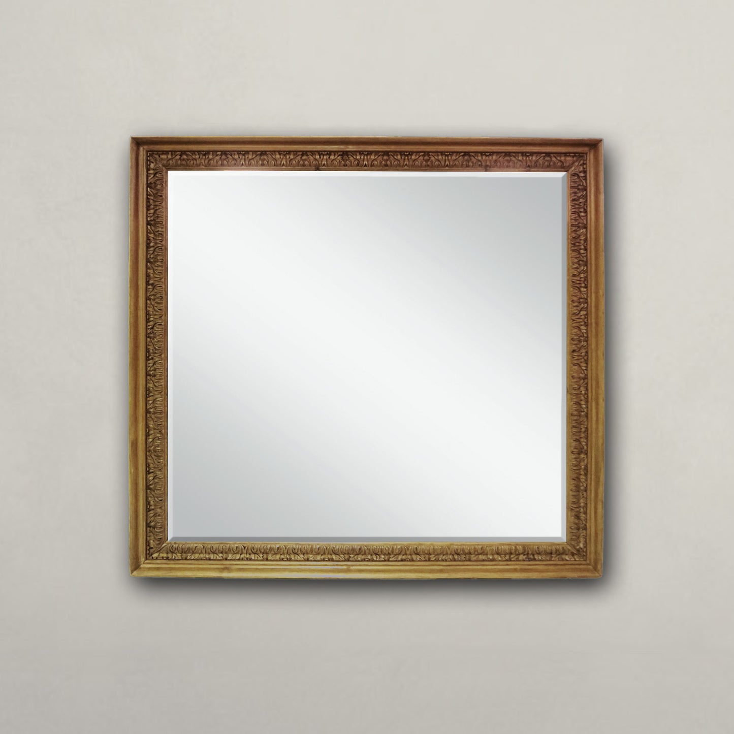Antique Carved Pine Mirror