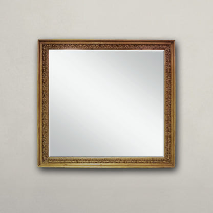 Antique Carved Pine Mirror