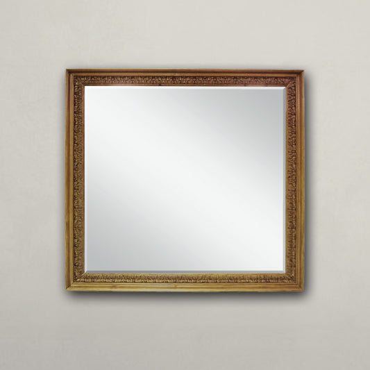 Antique Carved Pine Mirror