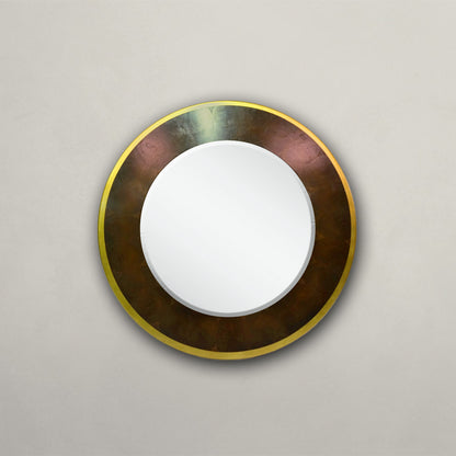 Olive Oyster Mirror, Round