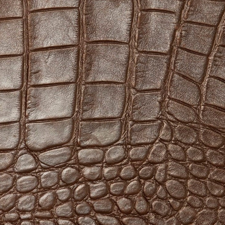 Croc Brown Leather