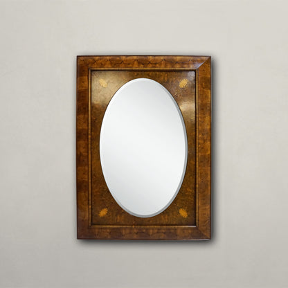 Burl Oval Mirror