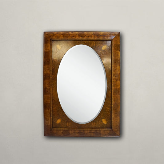 Burl Oval Mirror