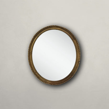 Oval Antique Pine Mirror