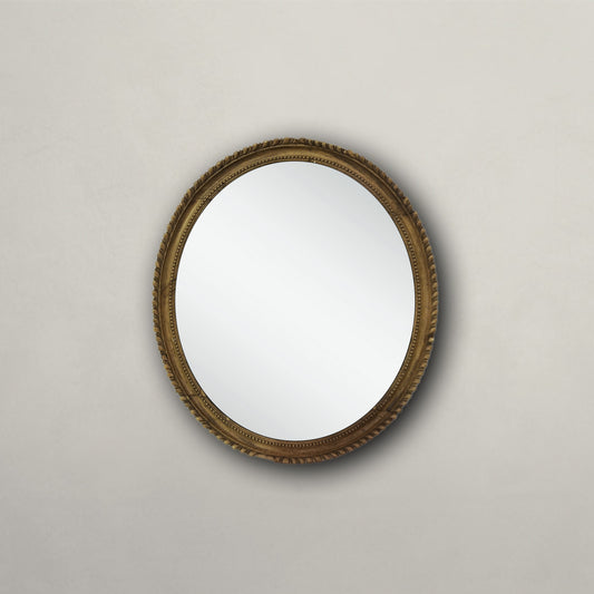 Oval Antique Pine Mirror