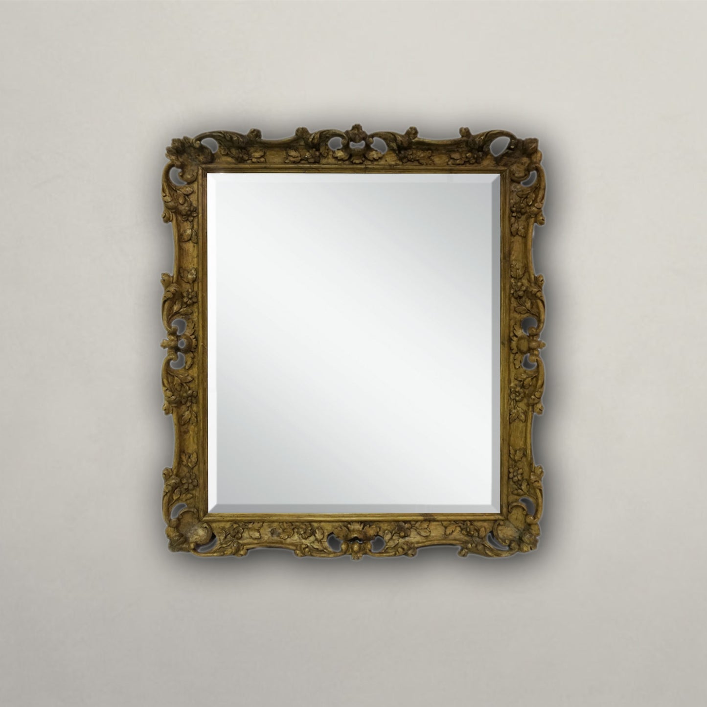 Antique Pine Carved Mirror