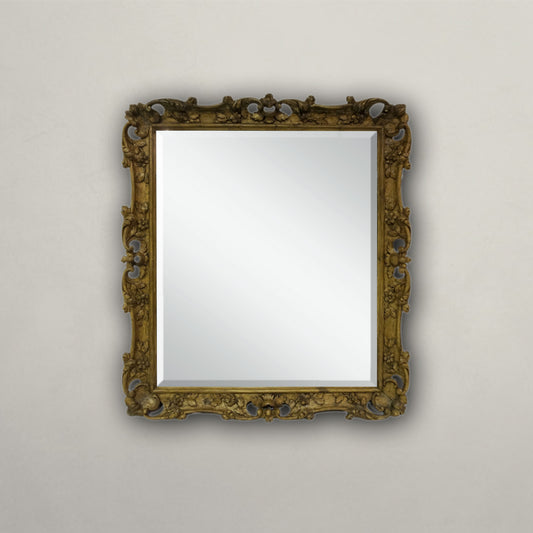 Antique Pine Carved Mirror