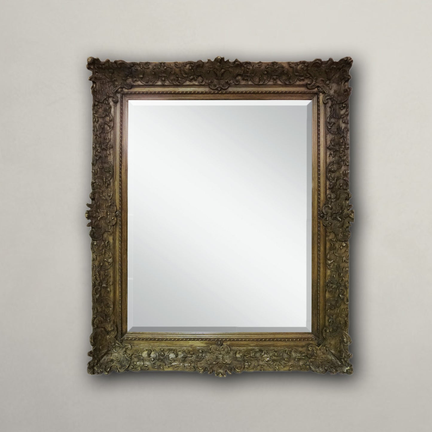 Floral Relief Carved Mirror