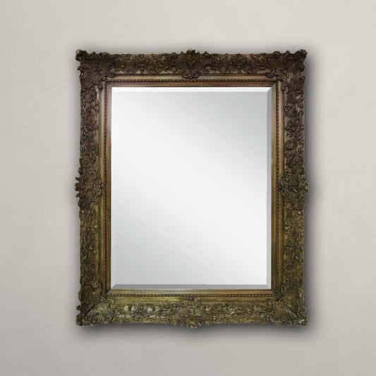 Floral Relief Carved Mirror
