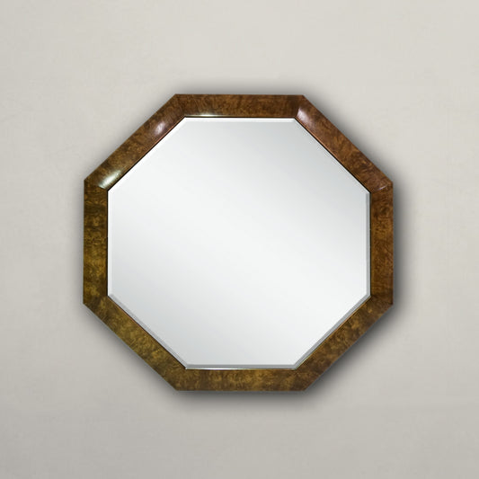 Octagonal Ash Burr Mirror