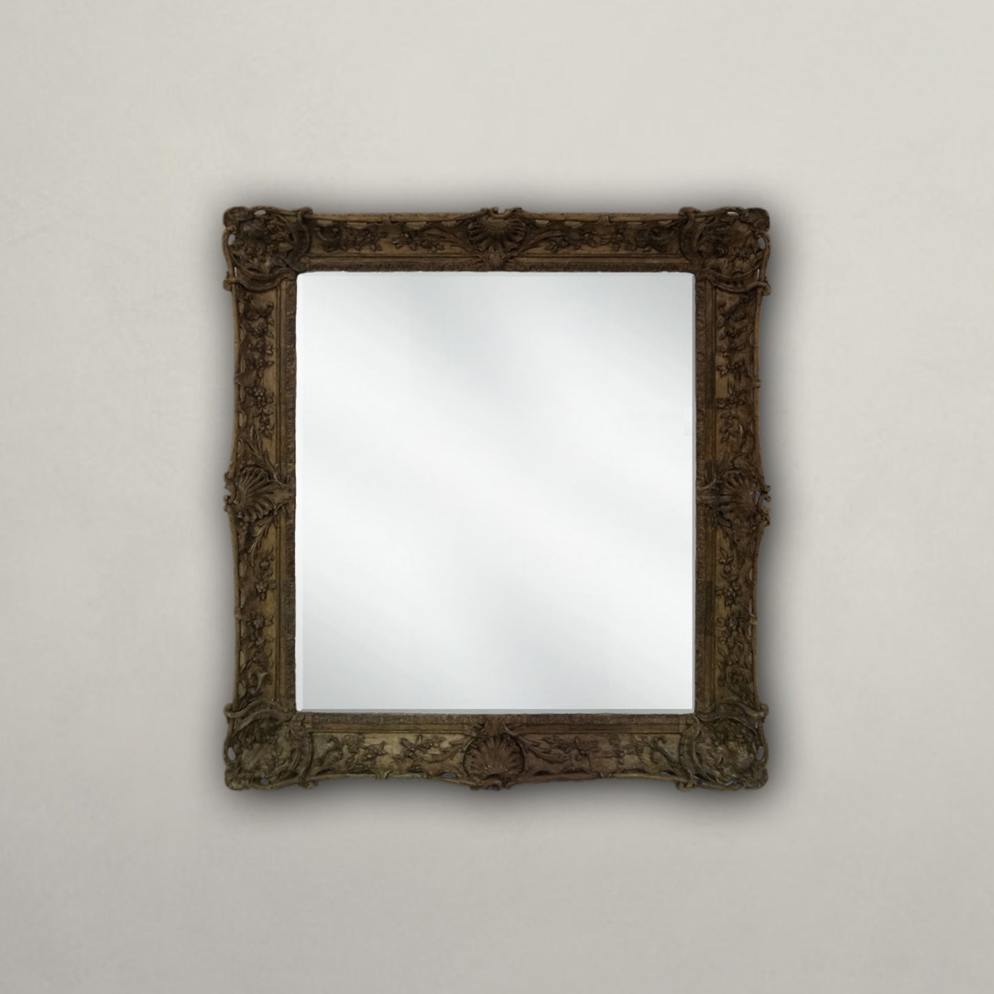 Antique Pine Carved Mirror