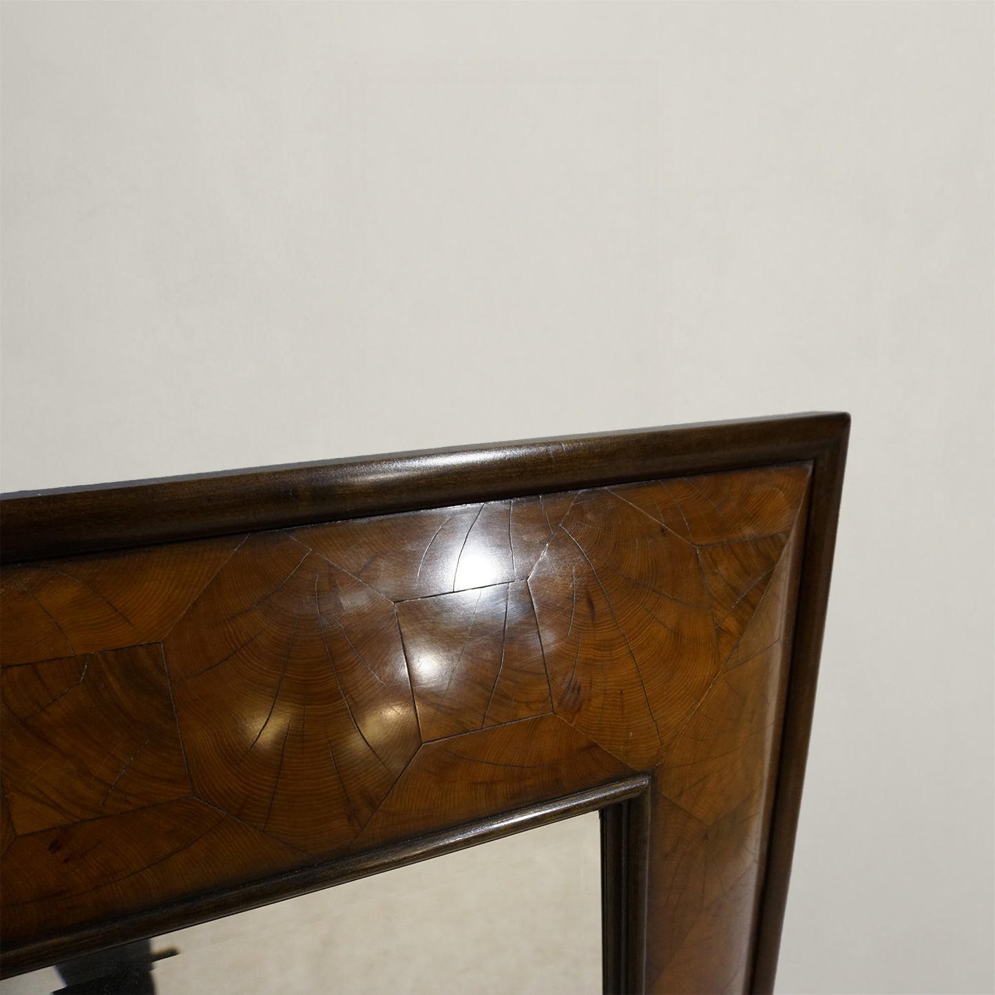 Curved Oyster Veneer Mirror