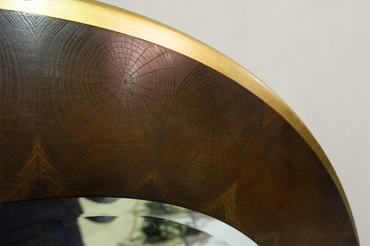 Olive Oyster Mirror, Round