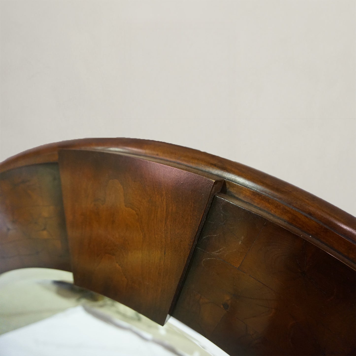 Olive Oyster Round Mirror