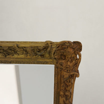 Antique Pine Carved Mirror