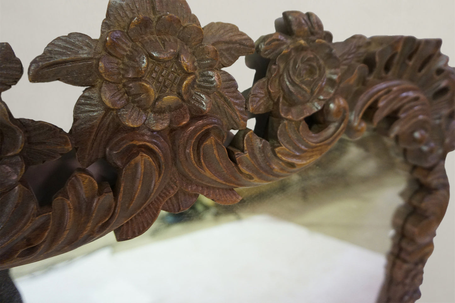 Carved Overmantel Mirror