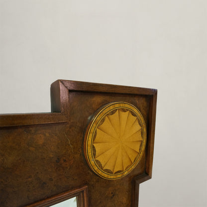 Colonial Walnut Fan Mirror