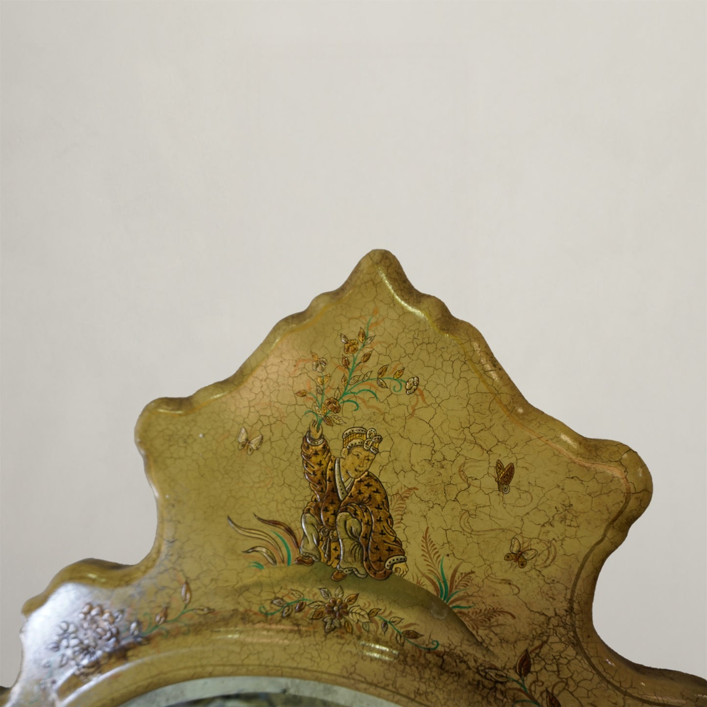 Ivory Chinoiserie Decorative Mirror