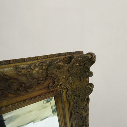 Floral Relief Carved Mirror
