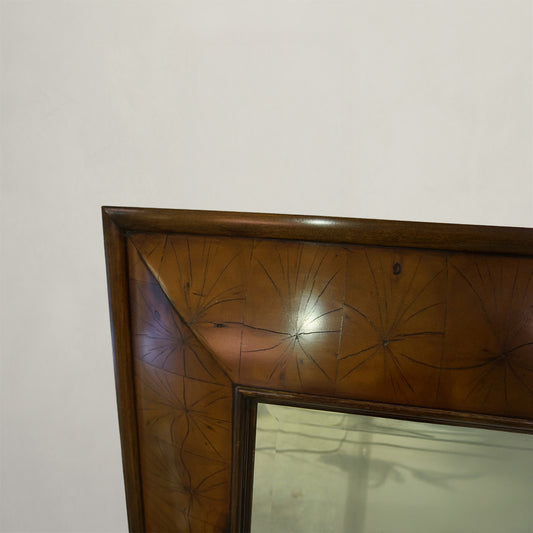 Yew Oyster Curved Mirror