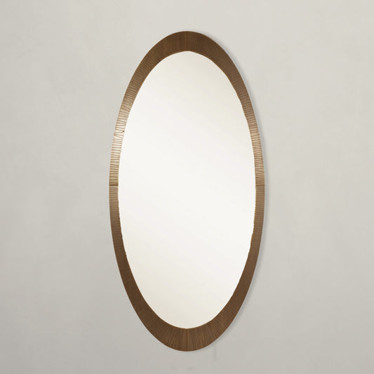 Small Como Oval Mirror, Etched